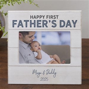 First Fathers Day Personalized Shiplap Picture Frame- 4x6 Horizontal - 26280