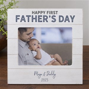 First Father's Day Personalized Shiplap Picture Frame-5x7 Horizontal - 26280-5x7H