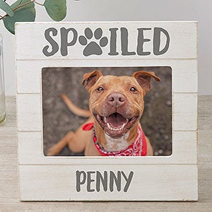 Spoiled Pet Personalized Shiplap Frame - 5x7 Horizontal - 26282-5x7H