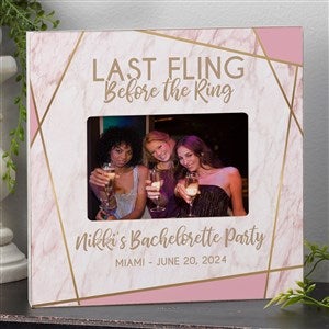 Last Fling Before the Ring Personalized 4x6 Box Frame Horizontal - 26372-BH