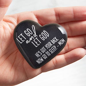 Let Go Spiritual Quote Personalized Mini Heart Keepsake - 26381-L