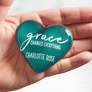 Grace Spiritual Quote Personalized Mini Heart Keepsake - 26381-G