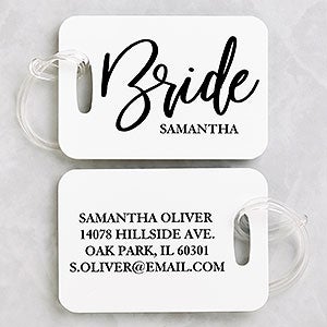 Classic Elegance Wedding Party Personalized Luggage Tags - 26385