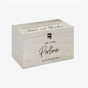 Classic Elegance Personalized Wooden Wedding Keepsake Card Box - 26389