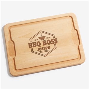 BBQ Boss Personalized Hardwood Cutting Board- 12x17 - 26393
