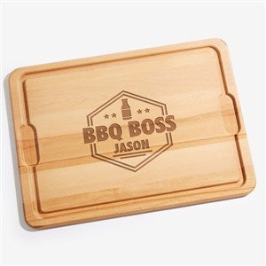 BBQ Boss Personalized Extra Large Hardwood Cutting Board- 15x21 - 26393-XL