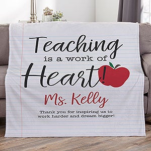 Inspiring Teacher Personalized 50x60 Fleece Blanket - 26408-F
