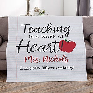 Inspiring Teacher Personalized 50x60 Sweatshirt Blanket - 26408-SW