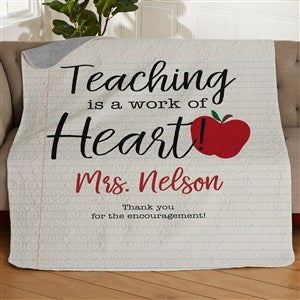 Inspiring Teacher Personalized 50x60 Quilted Blanket - 26408-Q