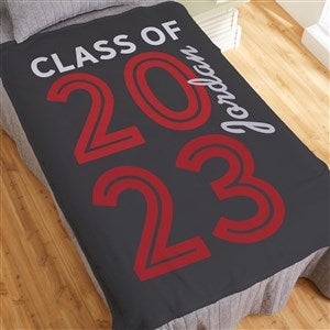 Graduating Class Of Personalized 60x80 Plush Fleece Blanket - 26413-L