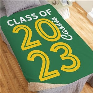 Graduating Class Of Personalized 50x60 Sherpa Blanket - 26413-S