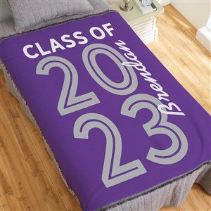 Graduating Class Of Personalized 56x60 Woven Throw - 26413-A