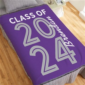 Graduating Class Of Personalized 56x60 Woven Throw - 26413-A