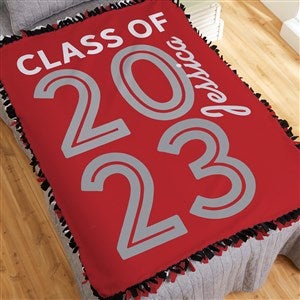 Graduating Class Of Personalized 50x60 Tie Blanket - 26413-T