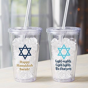 Choose Your Icon Personalized 17 oz. Hanukkah Acrylic Insulated Tumbler - 26415