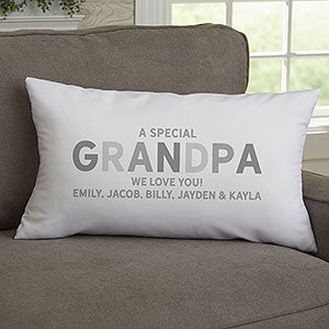 Glad Youre Our Dad Personalized Velvet Lumbar Throw Pillow - 26416-LBV