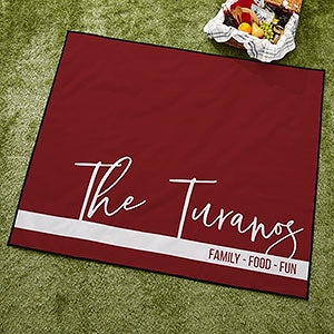 Family Name Personalized Picnic Blanket - 26428
