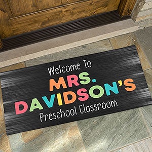Teachers Classroom Personalized Oversized Doormat - 24x48 - 26459-O