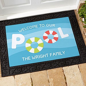 Pool Welcome Personalized Doormat- 18x27 - 26468-S
