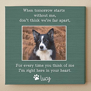 Pet Memorial Personalized Photo Canvas Print - 20x20 - 26473-L