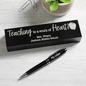Inspiring Teacher Personalized Aluminum Pen Set - 26480