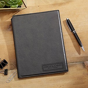 Block Name Personalized Junior Padfolio - Black - 26483-B