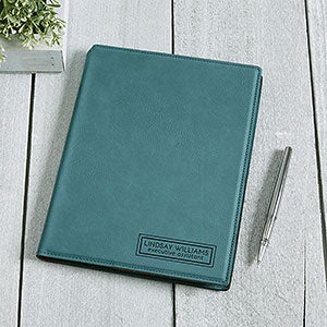 Block Name Personalized Junior Padfolio - Teal - 26483-T