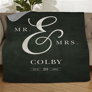 Moody Chic Personalized Wedding 50x60 Quilted Blanket - 26507-Q