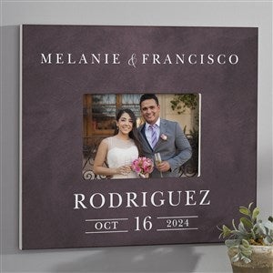 Moody Chic Personalized Wedding 5x7 Wall Frame - Horizontal - 26508-WH