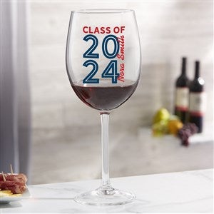 Graduating Class Of Personalized 19 1/4oz Red Wine Glass - 26532-R