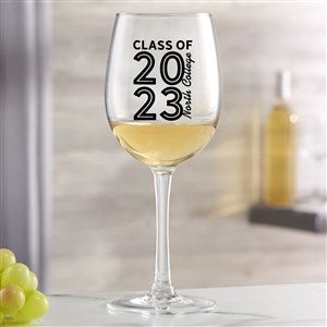 Graduating Class Of Personalized White Wine Glass - 26532-W