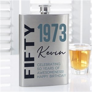 Timeless Birthday Personalized Flask - 26534