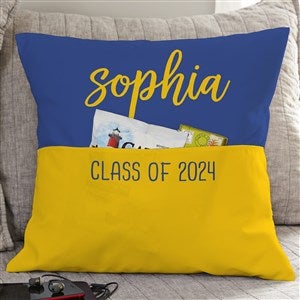 Graduation Scripty Style Personalized 18 Pocket Pillow - 26552-L