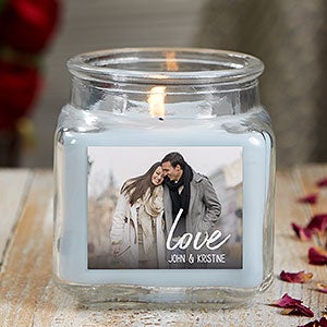 Love Photo Personalized 10 oz Crystal Waters Candle Jar - 26562-10CW