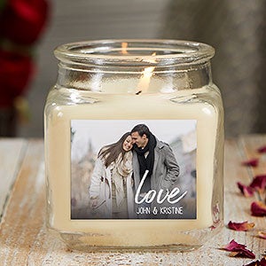 Love Photo Personalized 10 oz Vanilla Bean Candle Jar - 26562-10VB
