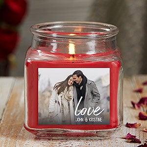 Love Photo Personalized 10 oz Cinnamon Spice Candle Jar - 26562-10CS