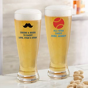 Choose Your Icon Personalized For Him 20oz Pilsner Glass - 26572-P