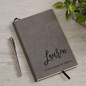 Scripty Name Personalized Charcoal Writing Journal - 26577-C