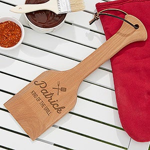 BBQ Time Engraved Wooden Grill Scraper - 26590