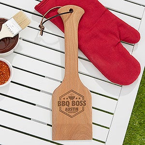 BBQ Boss Engraved Wooden Grill Scraper - 26591