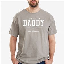 Five Star Dad Personalized Hanes® ComfortWash™ Adult T-Shirt - 26598-CWT