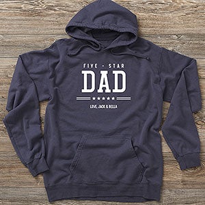 Five Star Dad Personalized Hanes ComfortWash Hoodie - 26599-CWHS