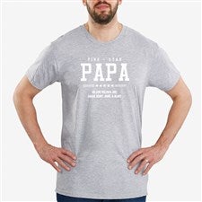Five Star Grandpa Personalized Hanes® Adult T-Shirt - 26600-AT