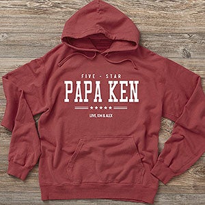 Five Star Grandpa Personalized Hanes® ComfortWash™ Hoodie - 26601-CWHS