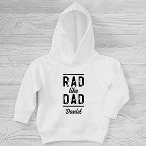 Rad Like Dad Personalized Toddler Hooded Sweatshirt - 26605-CTHS
