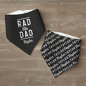 Rad Like Dad Personalized Bandana Bibs- Set of 2 - 26608-BB