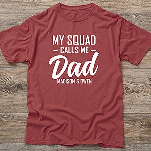 My Squad Calls Me Dad Personalized Hanes® ComfortWash™ Adult T-Shirt - 26610-CWT