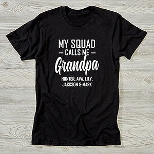 My Squad Calls Me Grandpa Personalized Hanes T-Shirt - 26611-AT