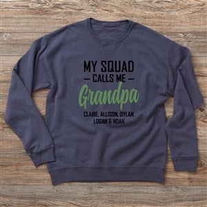 My Squad Calls Me Grandpa Personalized Hanes® Adult ComfortWash™ Sweatshirt - 26613-CWS