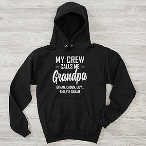 My Squad Calls Me Grandpa Personalized Hanes Hooded Sweatshirt - 26613-BS